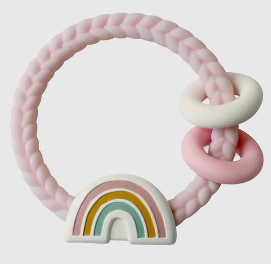 Ritzy Rattle Silicone Teether Rattles Rainbow