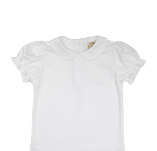 Maudes Peter Pan Collar Shirt Pima SS Worth Avenue White/Worth Avenue White