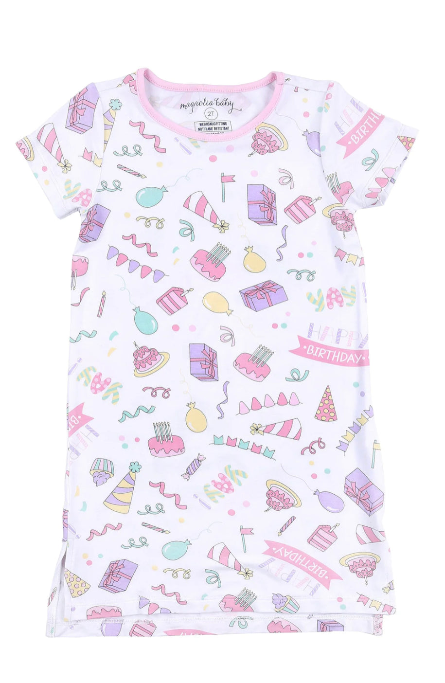 My Birthday! Girl's S/S Nightdress Pink