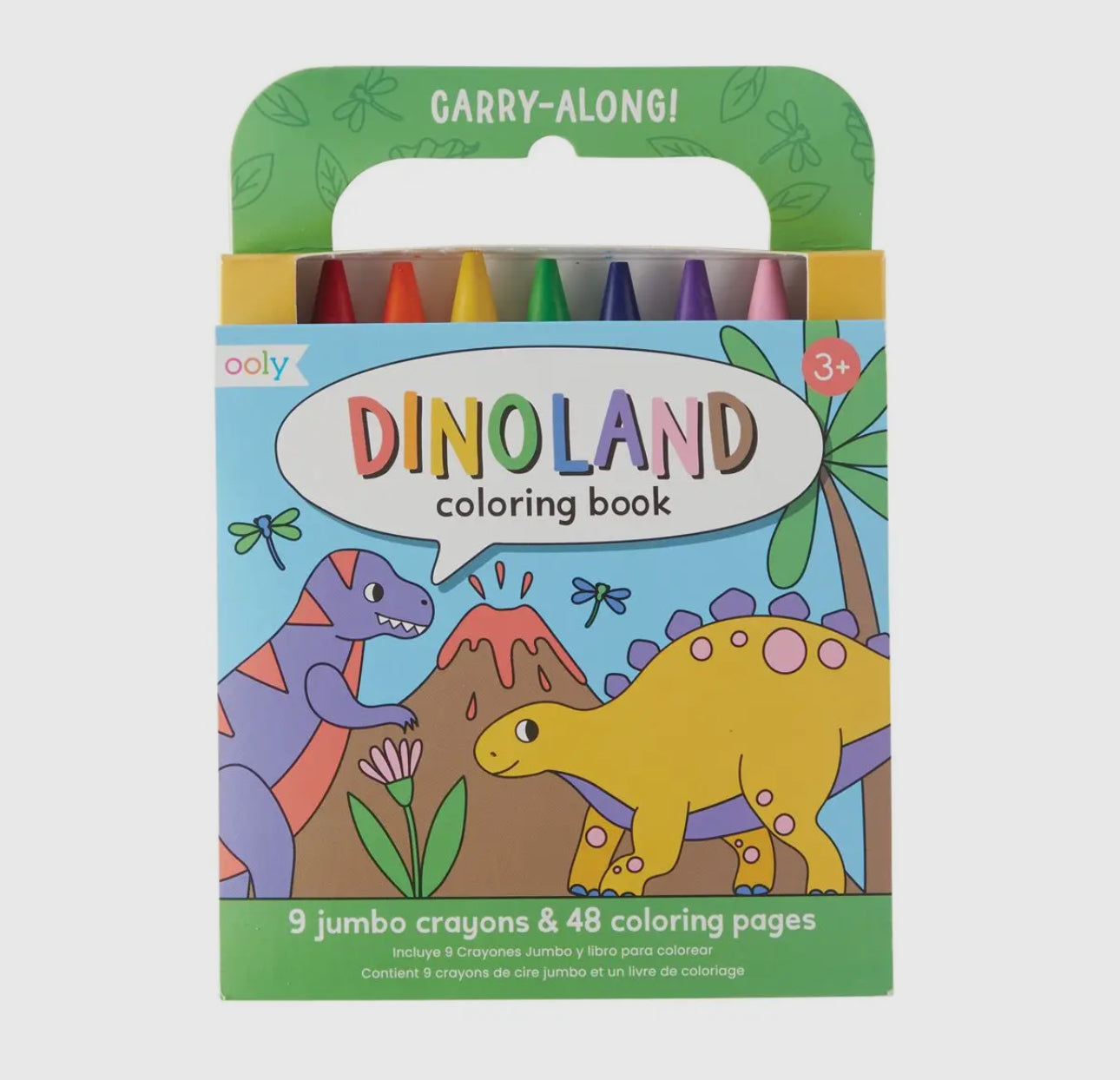 Carry Along Crayon & Coloring Book Kit-Dinoland