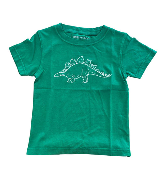 Short Sleeve Green Stegosaurus T-Shirt