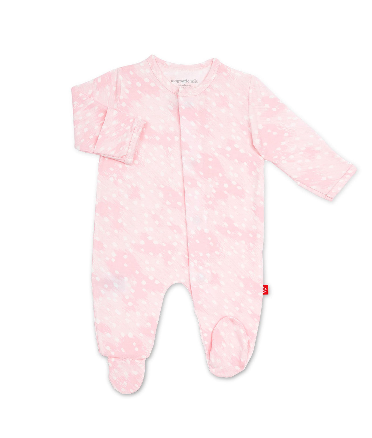 Pink Doeskin Modal Magnetic Footie