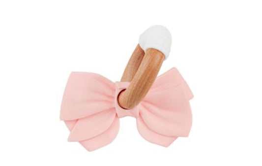 Pink Bow Teething Ring