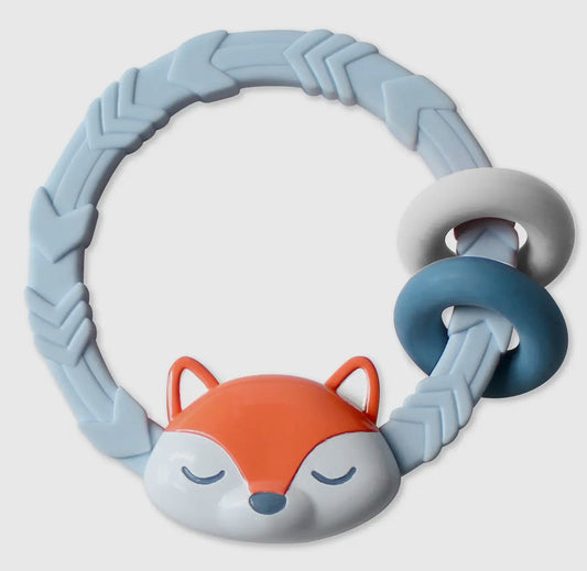Ritzy Rattle Silicone Teether Rattles Fox