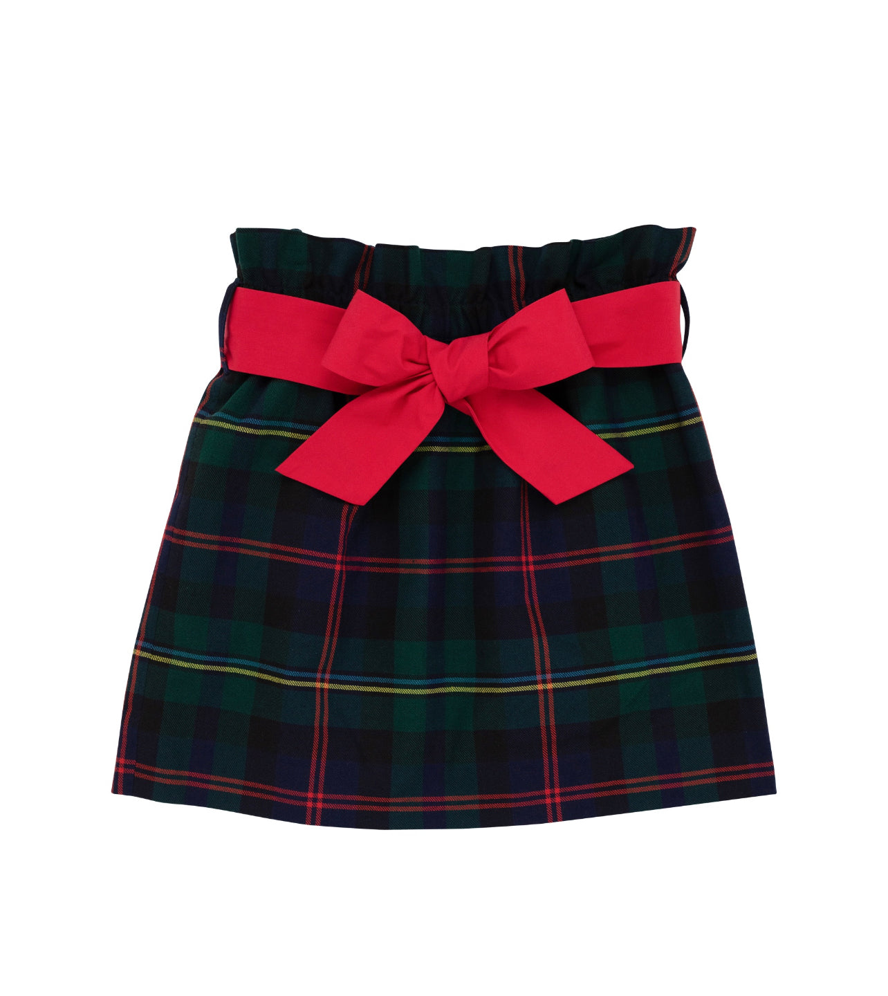 Beasley Bow Skirt - Twill Horse Trail Tartan/Richmond Red