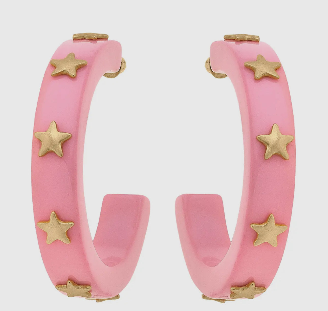 Darla Star Resin Hoop Earrings