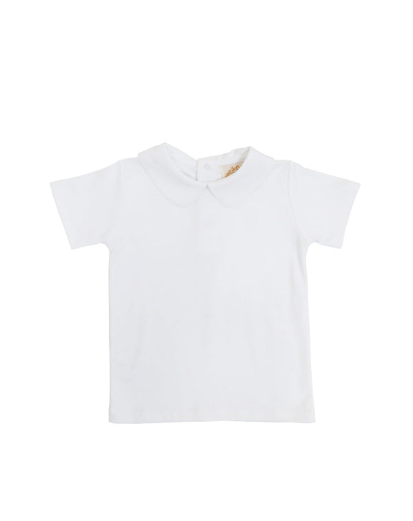 Peter Pan Collar Shirt Pima SS Worth Avenue White
