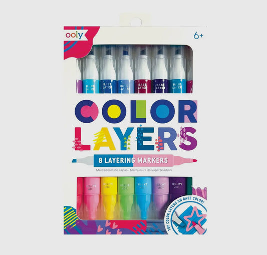 Color Layers Double-Ended Layering Markers- Set of 8
