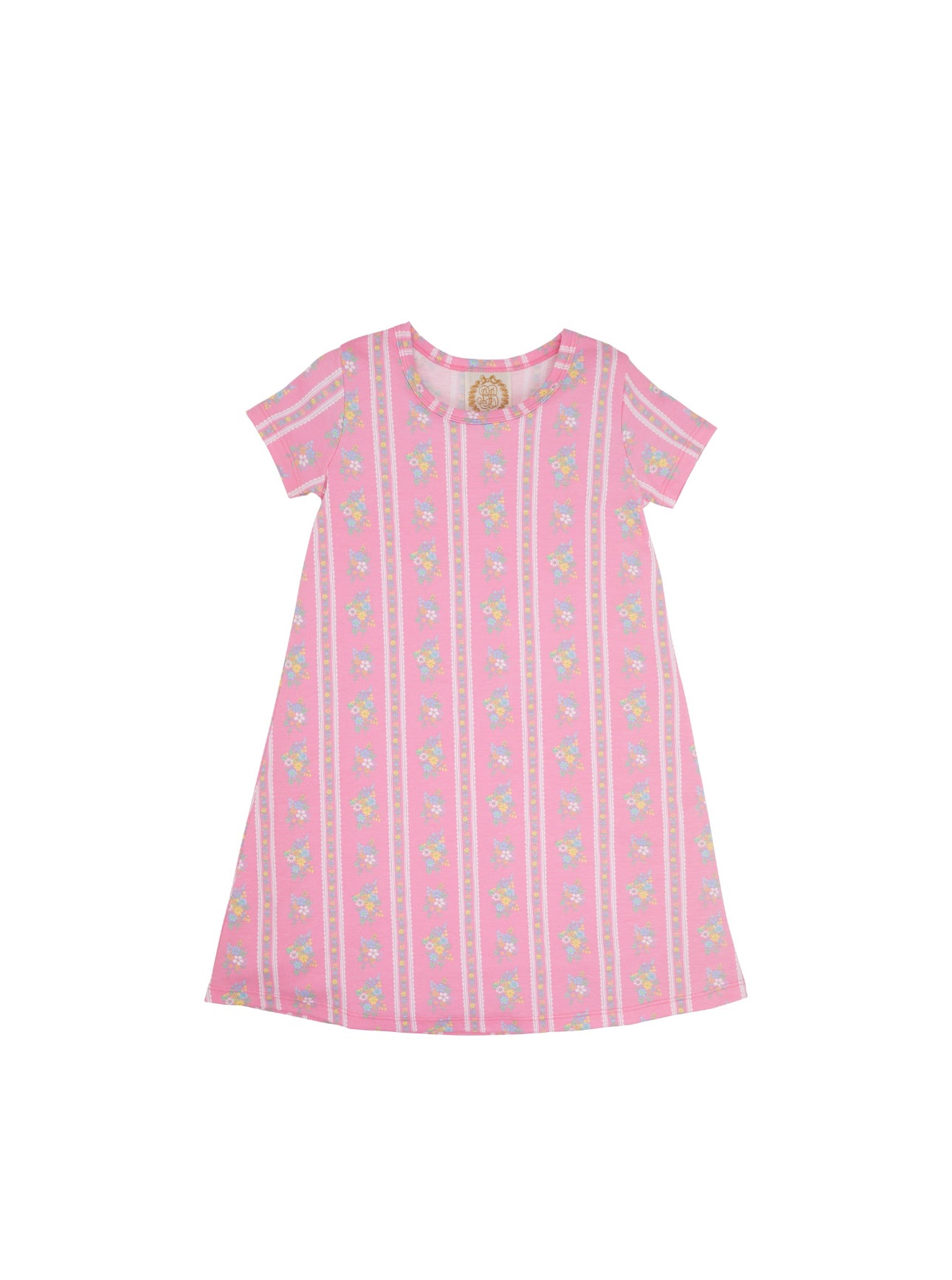 Polly Play Dress Short Sleeve Argonne Forest Flowers Pink
