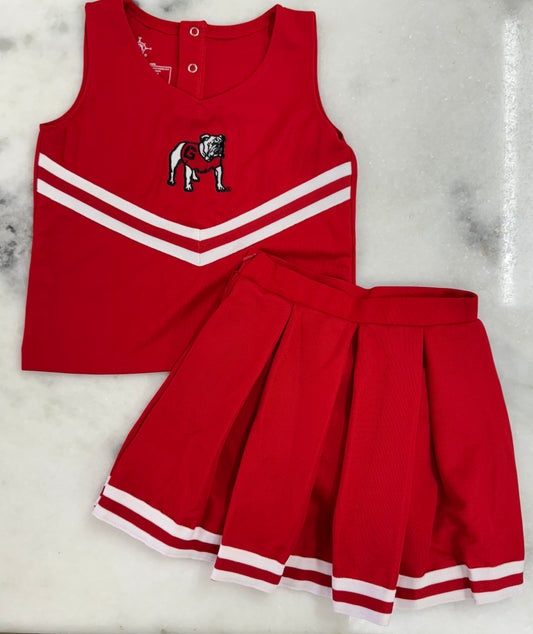 Cheer Dress/Bloomers Red Standing Dawg