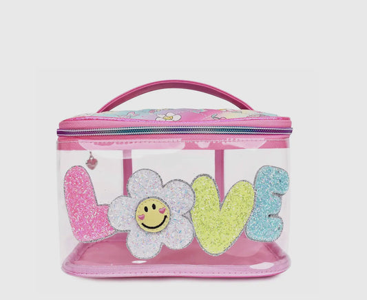'love' Clear Daisy Glam Bag