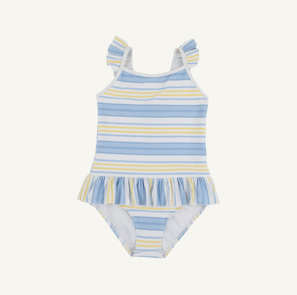 St. Lucia Swimsuit- SoBro Stripe/Worth Ave White