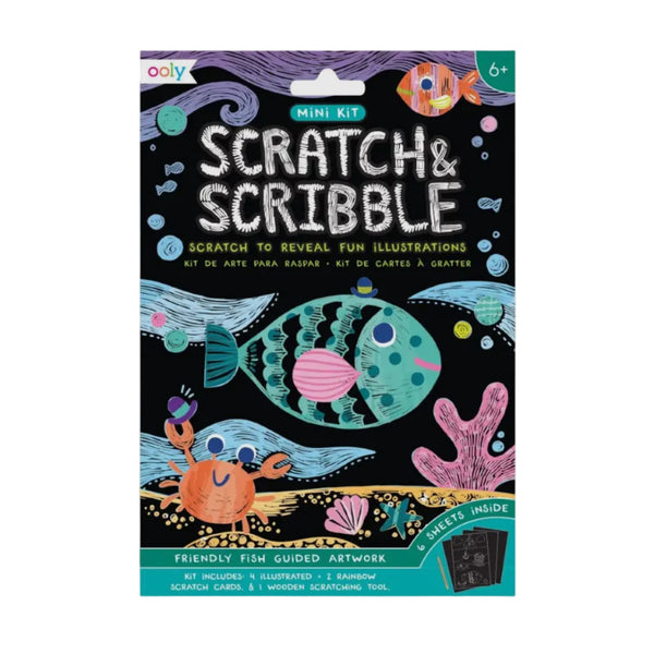 Mini Scratch & Scribble Art Kit: Friendly Fish