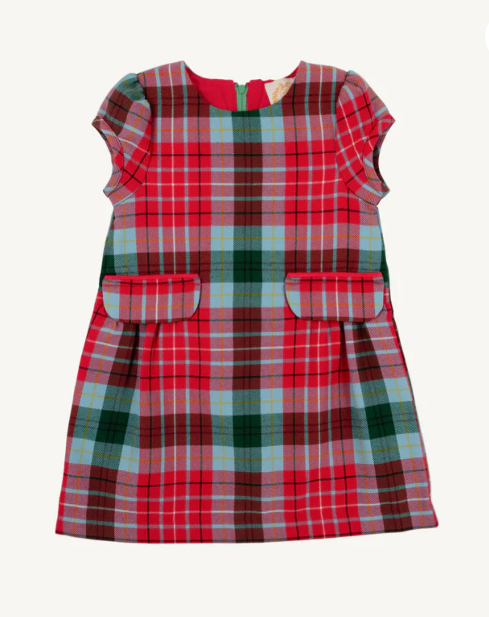 Betts Bow Dress Woven Yarn Wilson Pier Plaid/Richmond Red