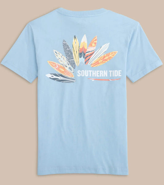 Youth Short Sleeve Surf Style Tee  Clearwater Blue