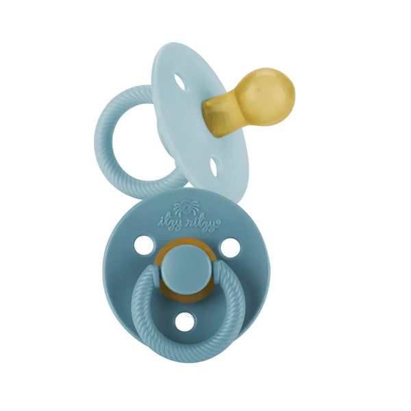 Itzy Soother Natural Rubber Paci Sets Harbor/Coast 0-6m