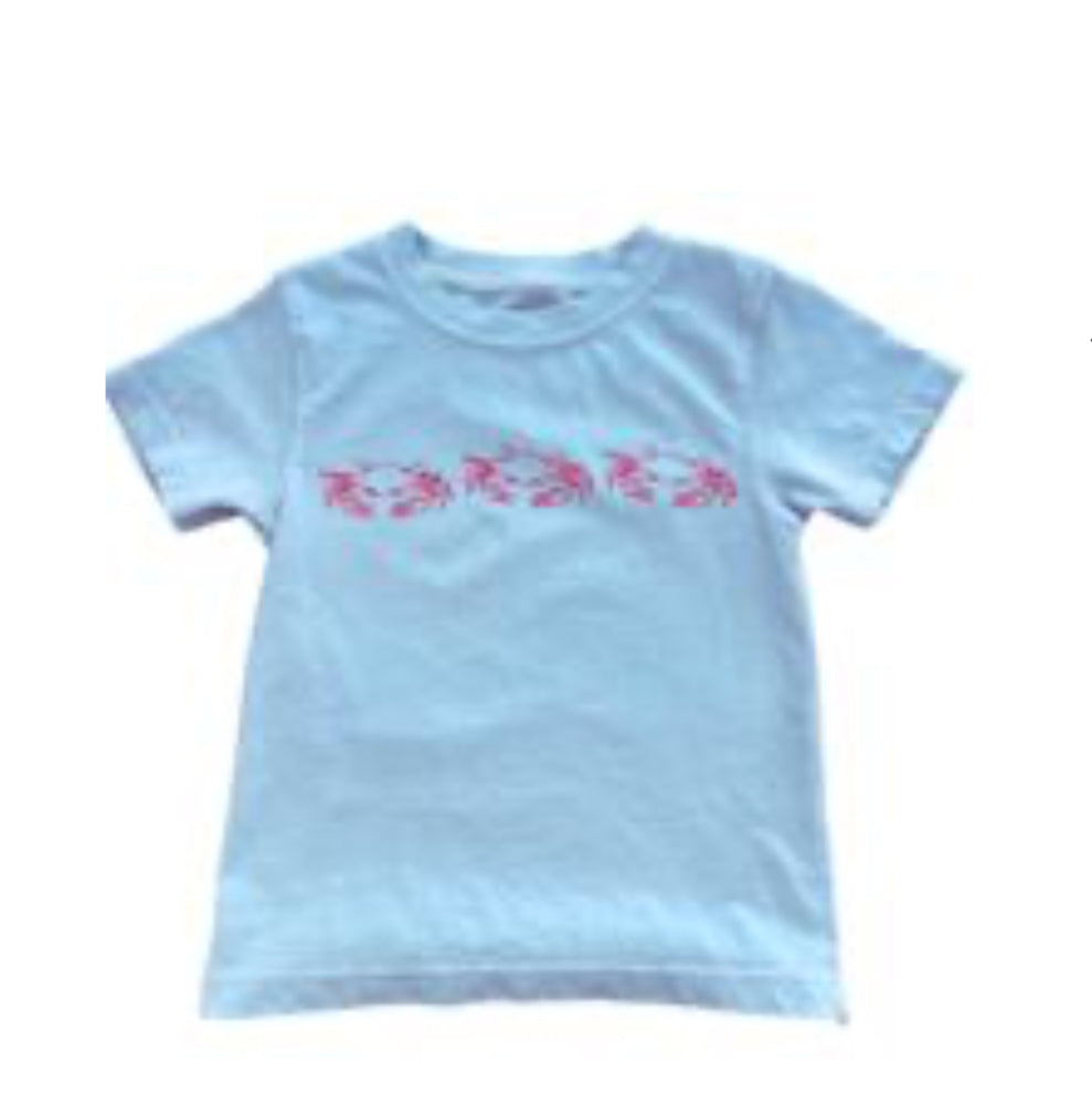 Short Sleeve Light Blue Crab Trio T-Shirt