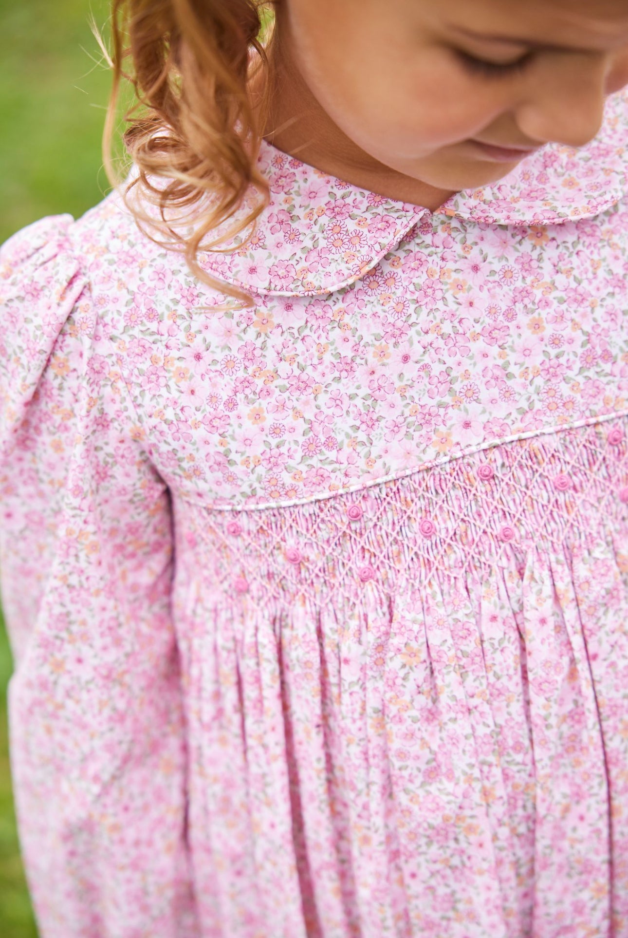 Smocked Charlotte Bubble - Oakleigh Floral