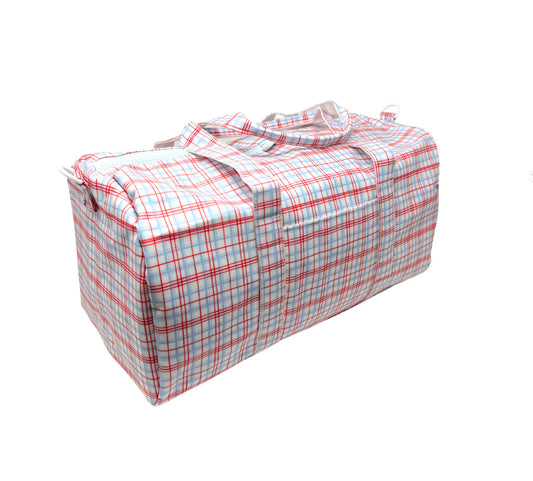 Weekender Classic Plaid Red Duffle Bag