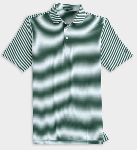 Youth Hinton Stripe Polo Hunter Green/White