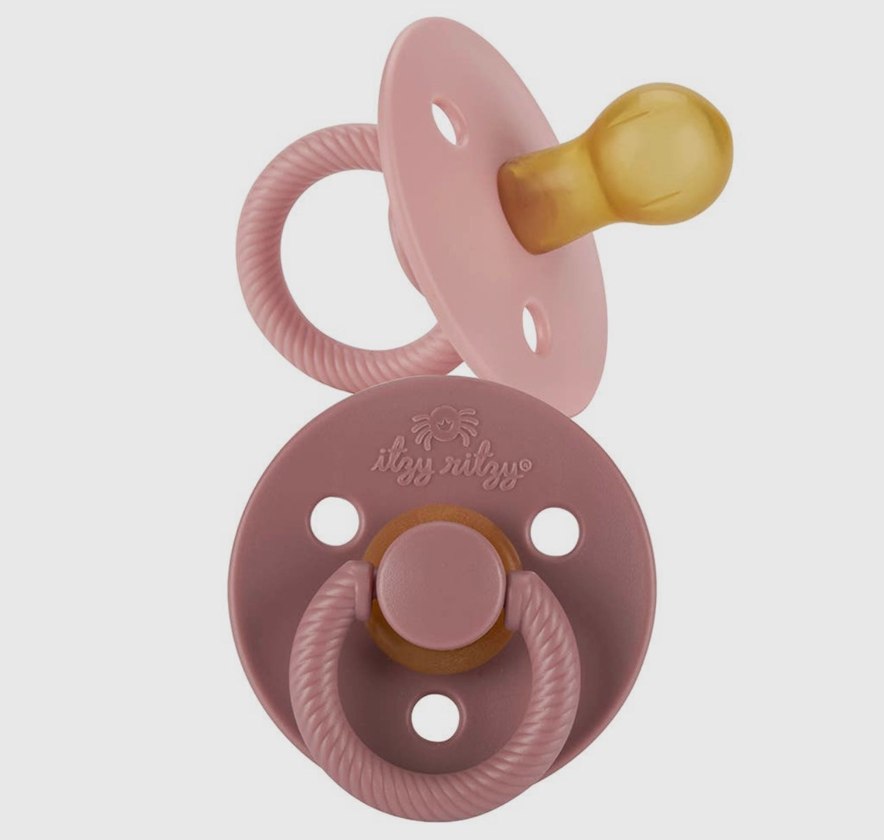 Itzy Soother™ Natural Rubber Paci Sets Blossom + Rosewood