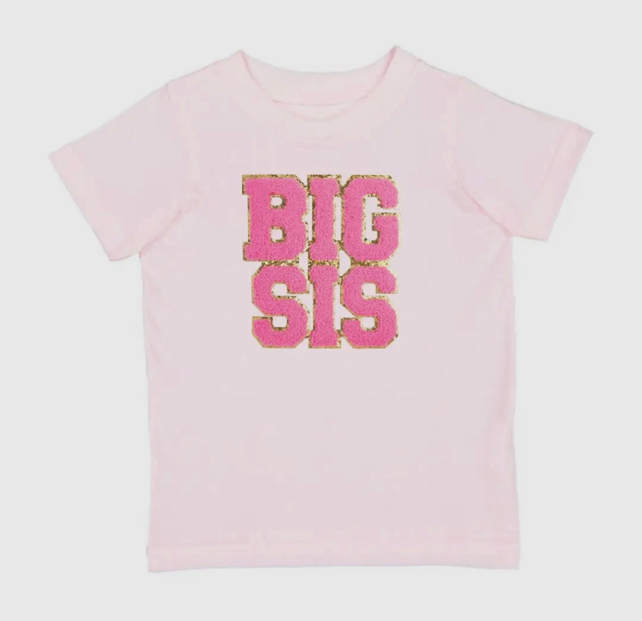 Big Sis Patch Short Sleeve Shirt - Family Fun - Birth Announcement