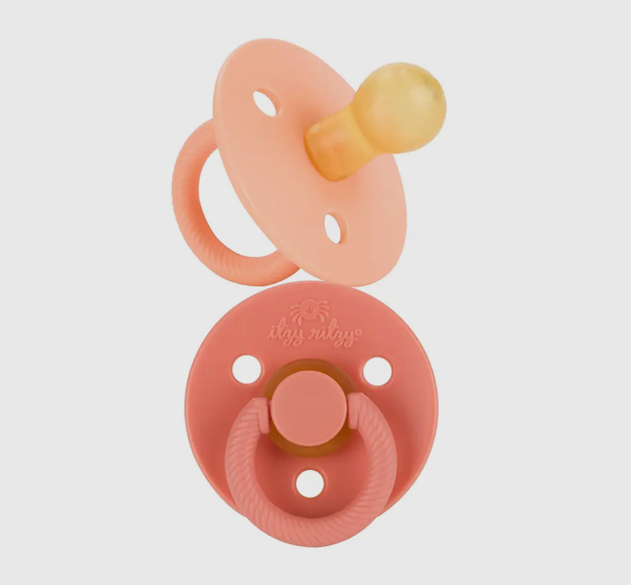 Itzy Soother™ Natural Rubber Paci Sets Apricot + Terracotta