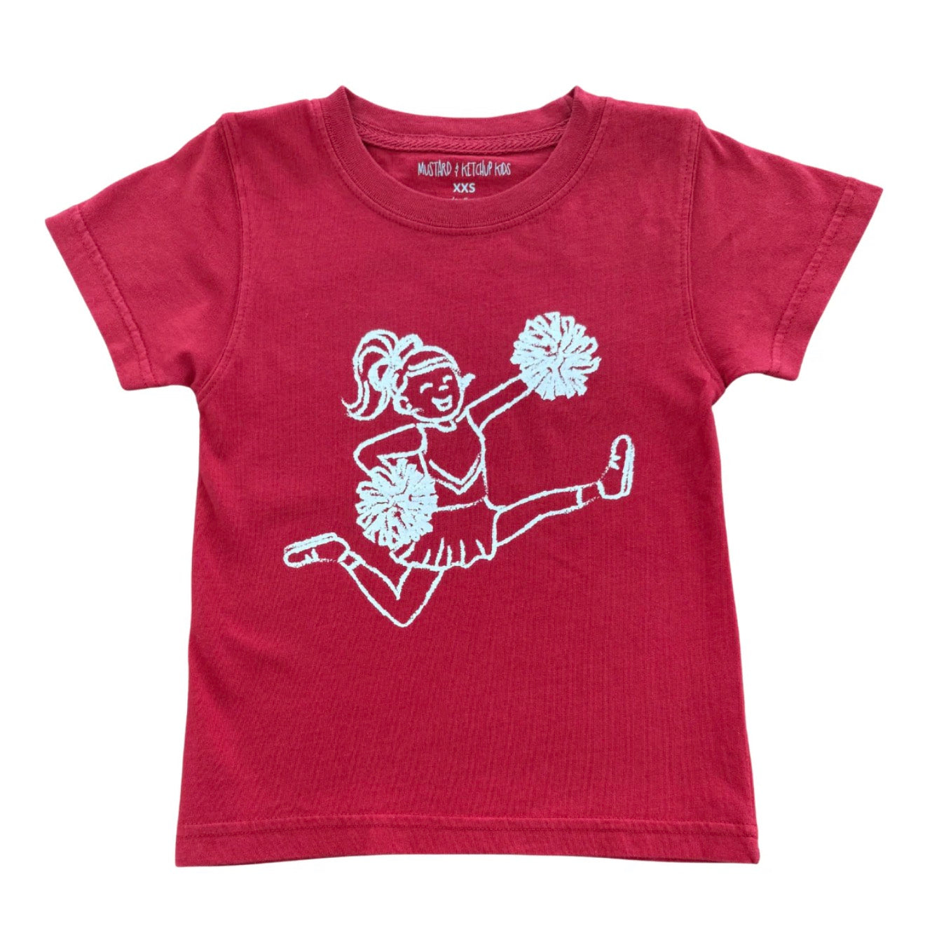 Short Sleeve Crimson/White Cheerleader T-Shirt