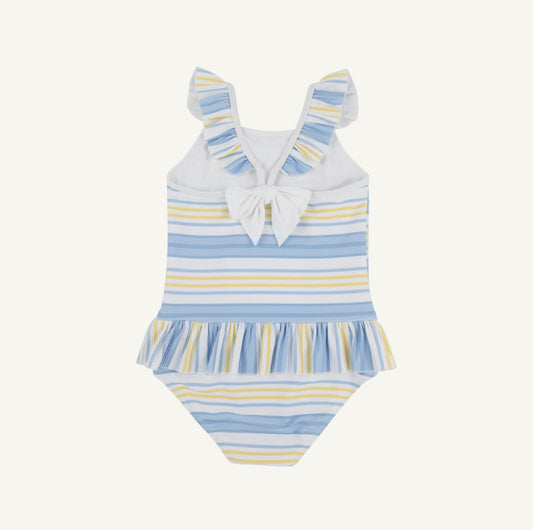 St. Lucia Swimsuit- SoBro Stripe/Worth Ave White
