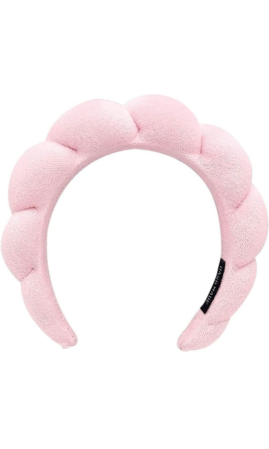 Terry Cloth Bubble Headband Light Pink