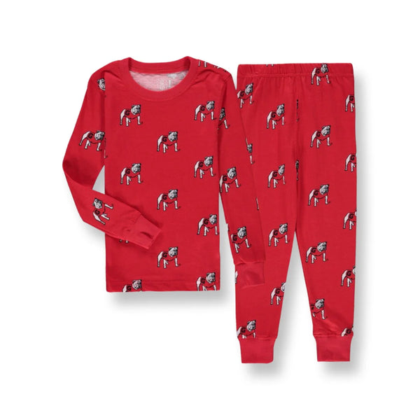 Georgia Red Dog  AO Print Long Sleeve Pajamas Cherry