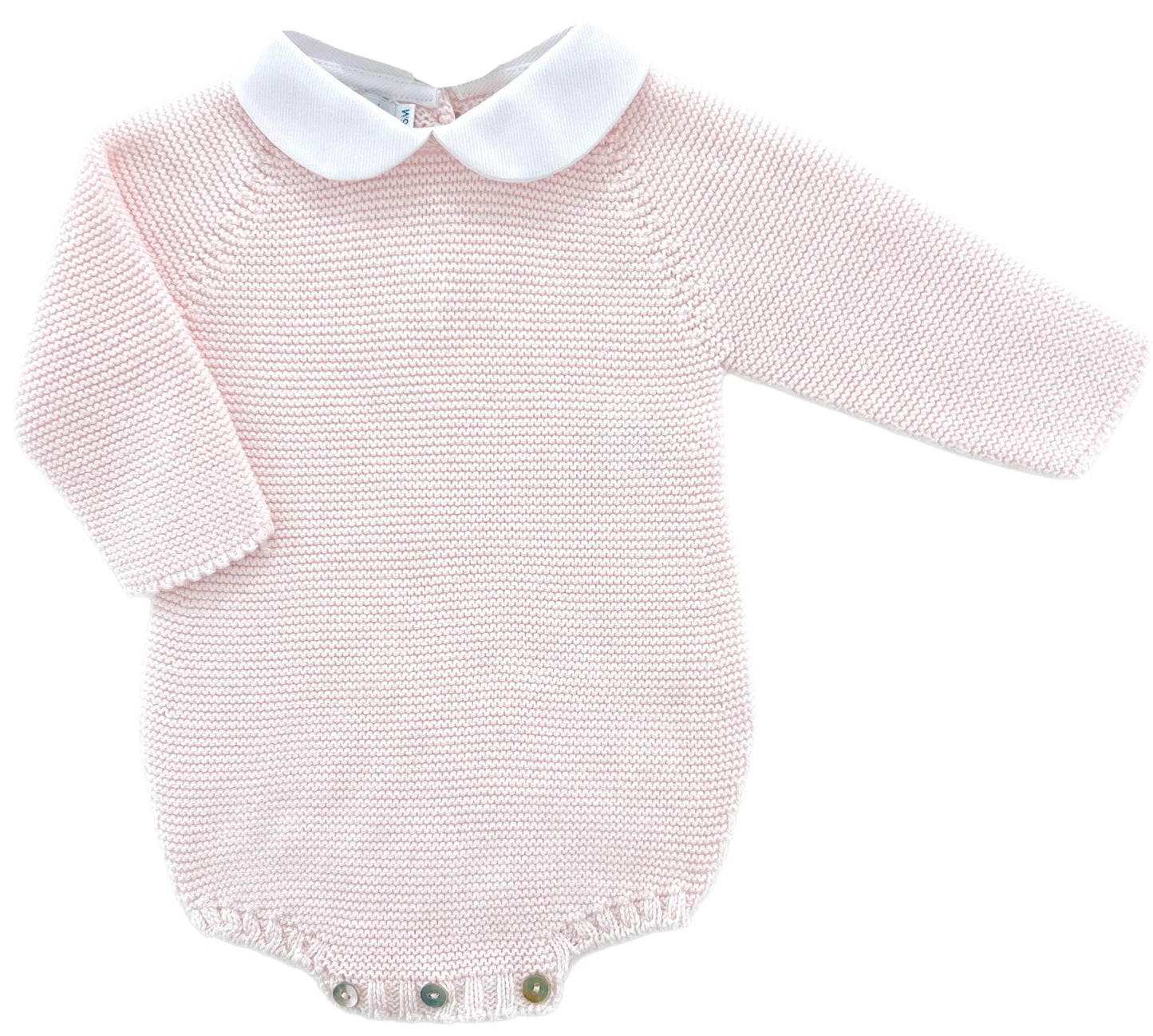 Garter Stitch Bubble with Collar Pink