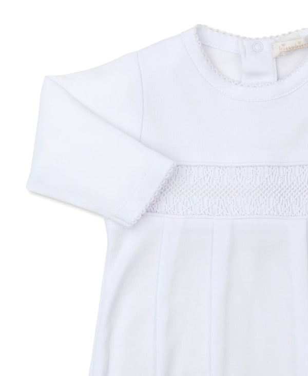 Hand Smocked CLB Charmed White Sack Gown