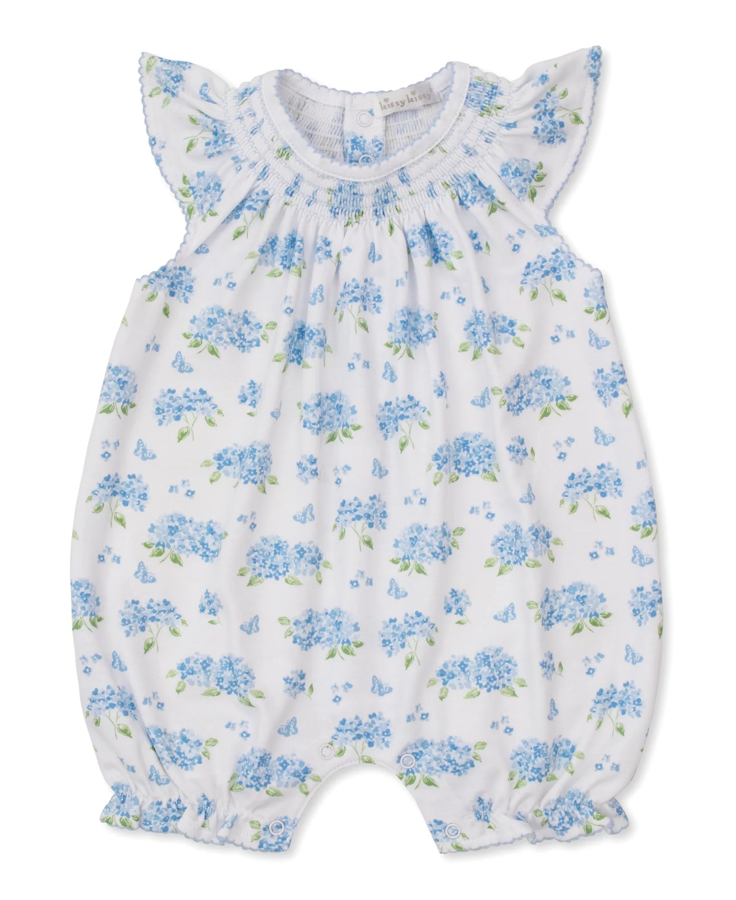 Heavenly Hydrangeas Blue Short Playsuit