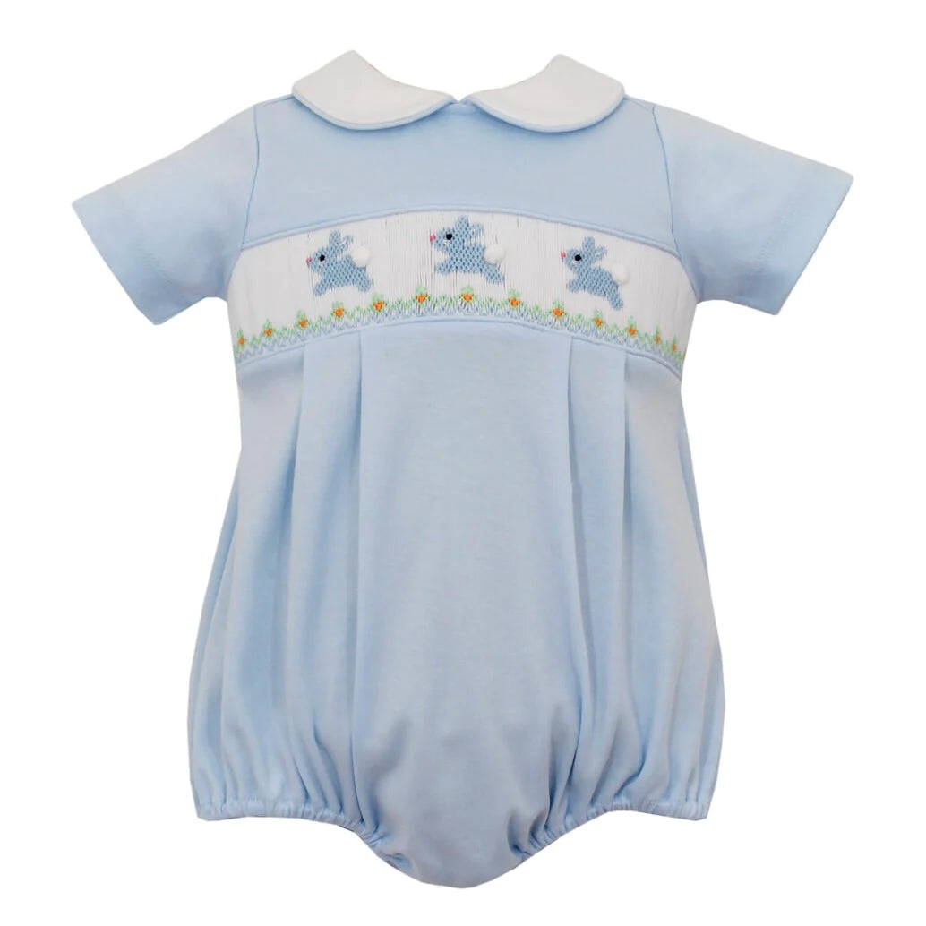 Hop Hop Bunnies Light Blue Knit Bubble