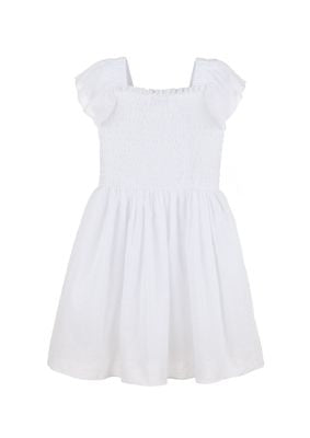 Gabby Carla White Dotted Swiss Dress