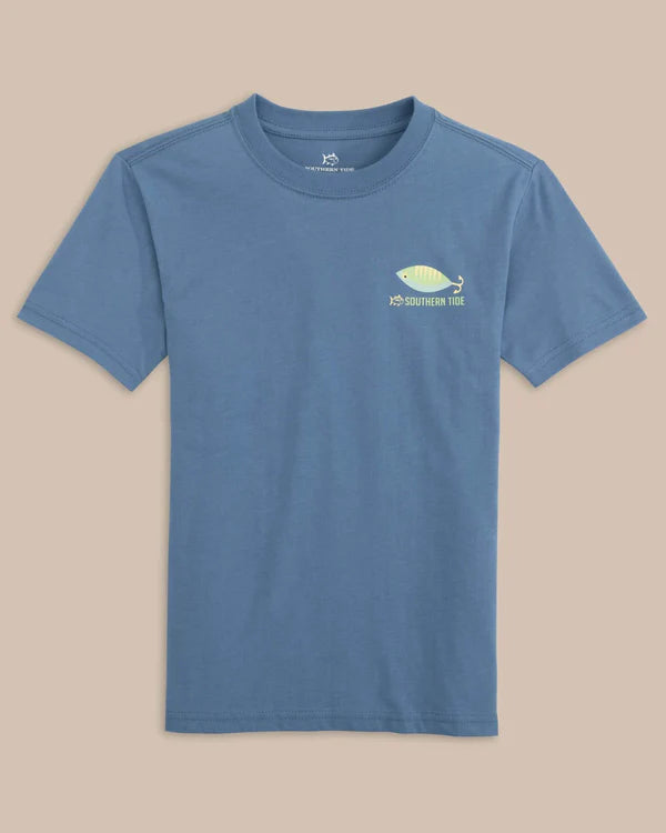 Youth Short-Sleeve SL Lure Tee Heather Coronet Blue