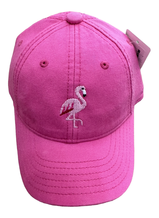 Flamingo on Bright Pink Baseball Hat