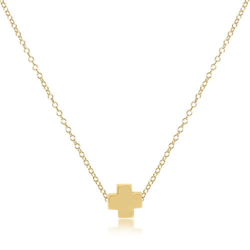 egirl 14" Necklace Gold - Signature Cross Gold