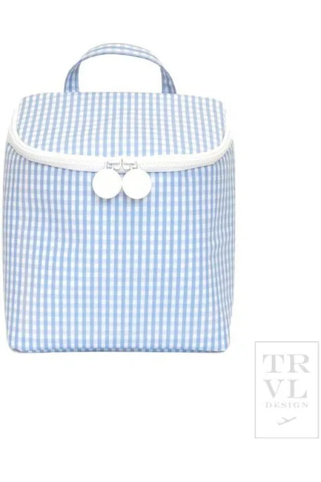 Take Away Insulated Bag- Gingham Sky