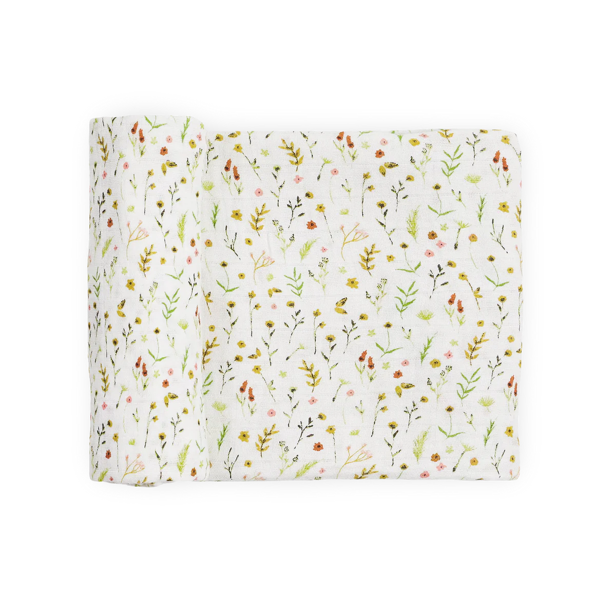 Organic Cotton Muslin Swaddle Blanket - Floral Field