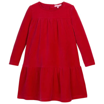 Lisle Dress - Red Velour