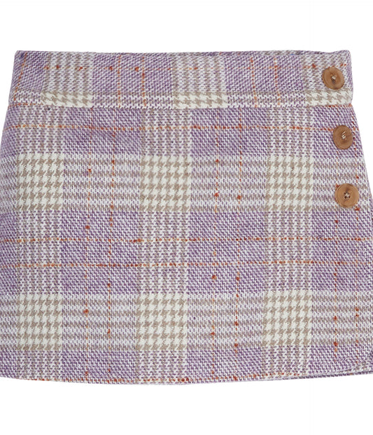 Mini Skort - Lilac Tweed