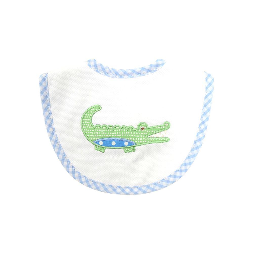 Blue Alligator Medium Bib