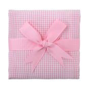 Small Check Fabric Burp Pink