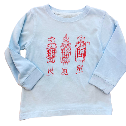 Long Sleeve Light Blue Nutcracker T-Shirt