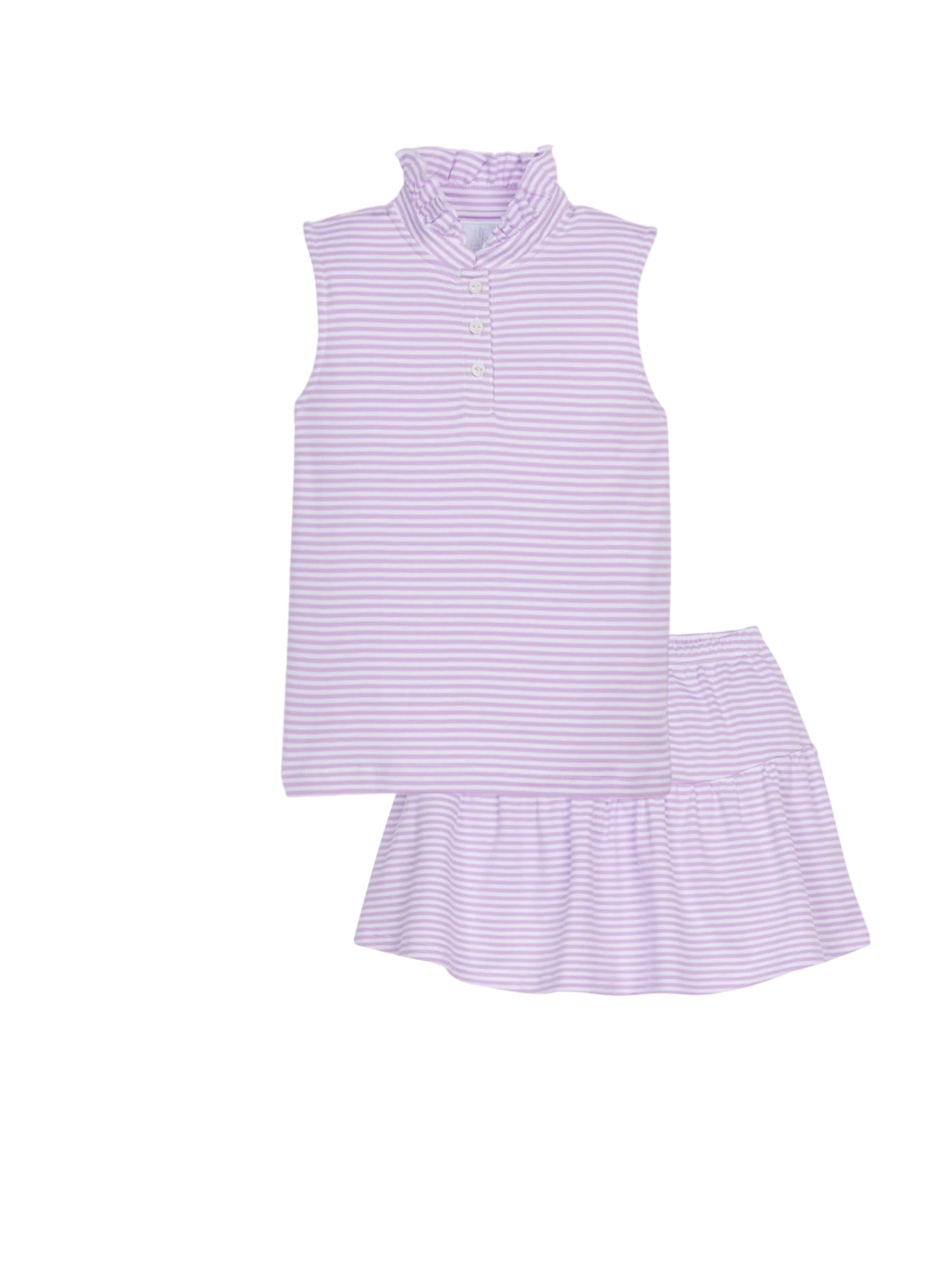Sleeveless Hastings Lavender Stripe with Sally Skort Lavender Stripe
