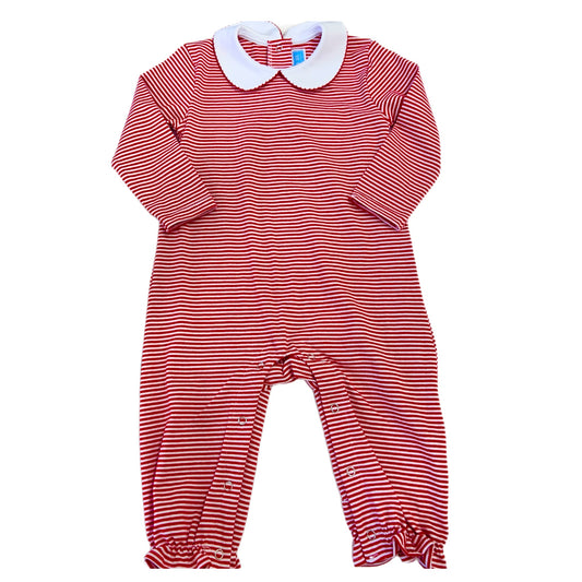 Claire Long Sleeve Romper Red Stripe