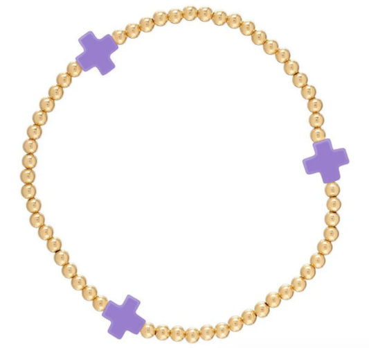 Egirl Signature Cross Bracelet Purple