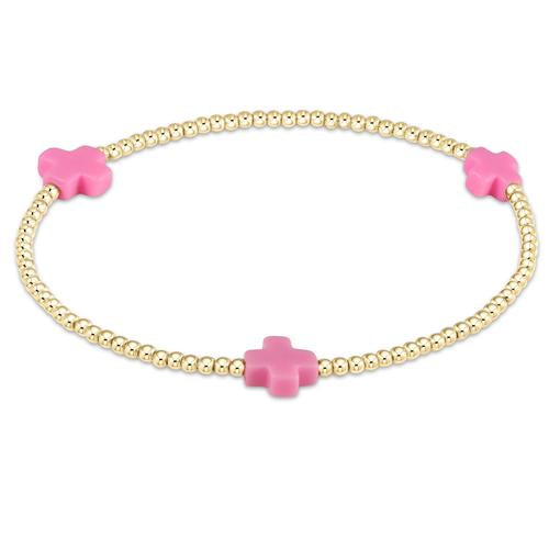 Egirl Signature Cross Bracelet Bright Pink